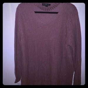 Mauve sweater with open detail